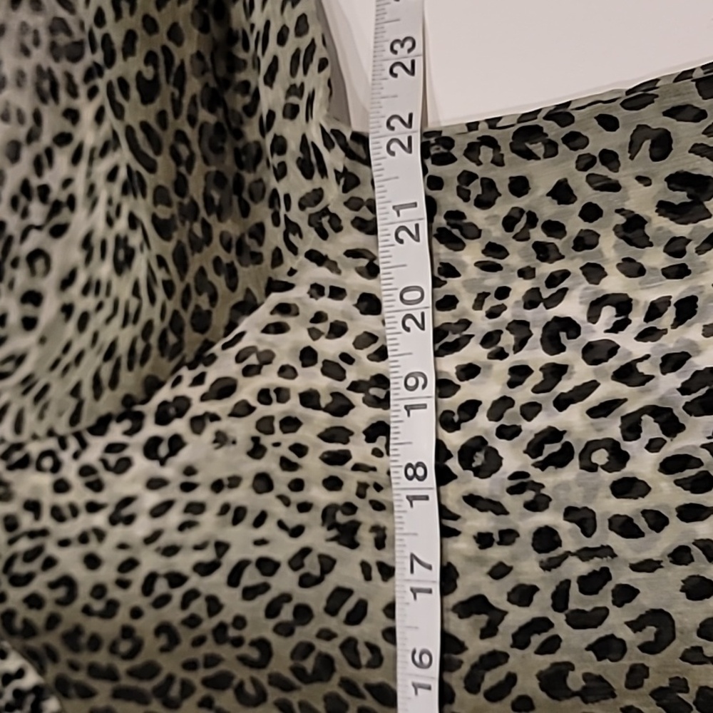 Tommy Bahama Leopard Nehru Collar With Paillette Cover Up Black Gray Large - Picture 13 of 14